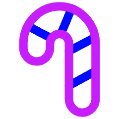 Candy Cane Icon from Flex Neon Set