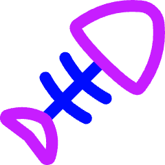 Fish Bones Waste Icon from Flex Neon Set