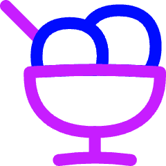 Ice Cream 4 Icon from Flex Neon Set