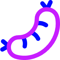 Sausage Processed Food Icon from Flex Neon Set