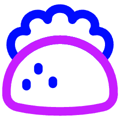 Taco Fastfood Icon from Flex Neon Set
