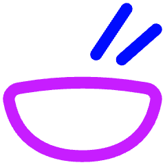 Bowl Chop Stick Icon from Flex Neon Set