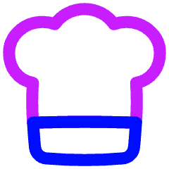 Chef Toque Hat Icon from Flex Neon Set