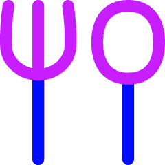 Fork Spoon Icon from Flex Neon Set