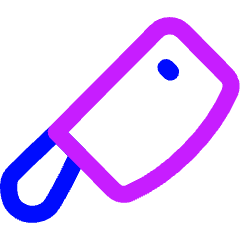 Knife 1 Icon from Flex Neon Set