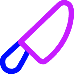 Knife 2 Icon from Flex Neon Set