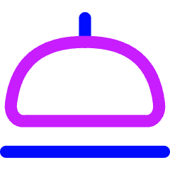Serving Dome Icon from Flex Neon Set