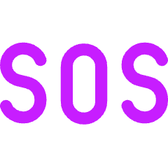Sos Help Emergency Sign Icon from Flex Neon Set