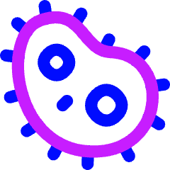 Bacteria Virus Cells Biology Icon from Flex Neon Set