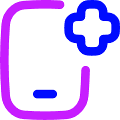 Online Medical App Checkup Service Icon from Flex Neon Set
