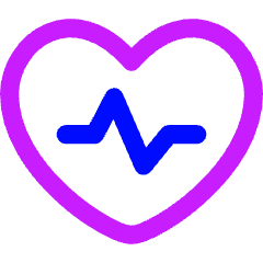 Heart Rate Pulse Graph Icon from Flex Neon Set