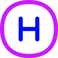 Hospital Sign Circle Icon from Flex Neon Set