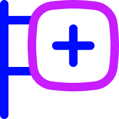 Hospital Sign Icon from Flex Neon Set