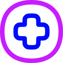 Sign Cross Circle Icon from Flex Neon Set