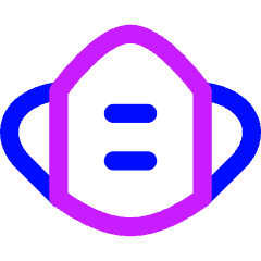 Flu Mask Icon from Flex Neon Set