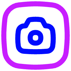 Camera Square Icon from Flex Neon Set