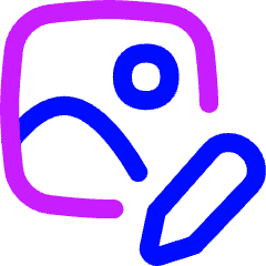 Edit Image Photo Icon from Flex Neon Set