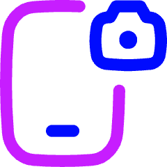 Mobile Phone Camera Icon from Flex Neon Set