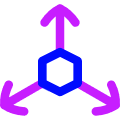 3d Coordinate Axis Icon from Flex Neon Set