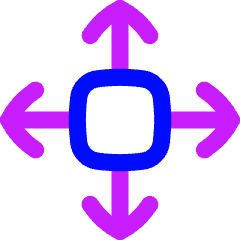 3d Move Icon from Flex Neon Set