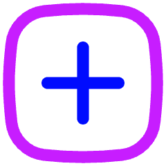 Add Square Icon from Flex Neon Set