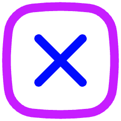 Delete Square Icon from Flex Neon Set