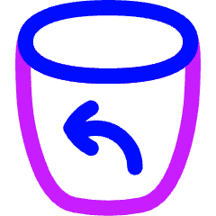 Empty Recycle Bin 2 Icon from Flex Neon Set