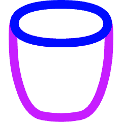 Trash Bin Remove Icon from Flex Neon Set