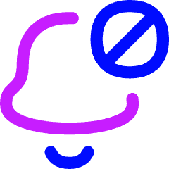 Block Bell Notification Icon from Flex Neon Set