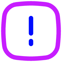 Warning Square Icon from Flex Neon Set