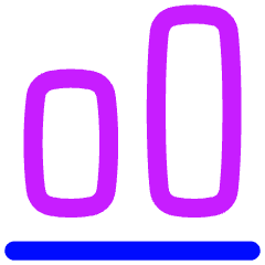 Align Bottom 1 Icon from Flex Neon Set