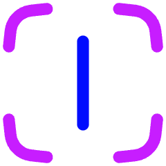 Align Center Vertical Frame Icon from Flex Neon Set