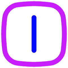 Align Center Vertical Square Icon from Flex Neon Set