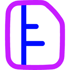 Align Margins Vertical Icon from Flex Neon Set