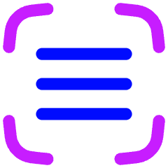 Align Three Horizontal Frame Icon from Flex Neon Set