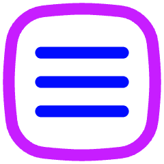 Align Three Horizontal Square Icon from Flex Neon Set