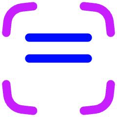 Align Two Top Frame Icon from Flex Neon Set