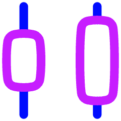 Distribute Center Horizontal Icon from Flex Neon Set