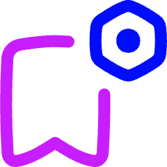 Bookmark Setting Bolt Nut Icon from Flex Neon Set