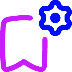 Bookmark Setting Gear Icon from Flex Neon Set
