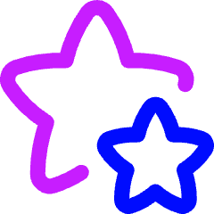 Double Star Icon from Flex Neon Set
