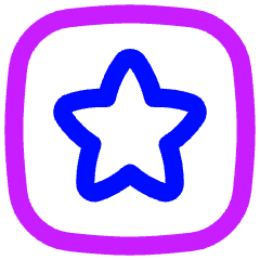 Star Square Icon from Flex Neon Set