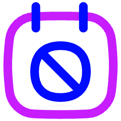 Calendar Block Icon from Flex Neon Set