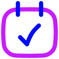 Calendar Check Icon from Flex Neon Set