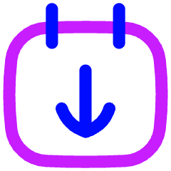 Calendar Download Icon from Flex Neon Set