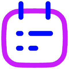 Calendar List Icon from Flex Neon Set