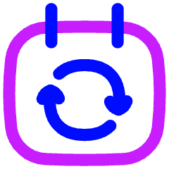 Calendar Refresh Icon from Flex Neon Set