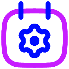 Calendar Setting Gear Icon from Flex Neon Set
