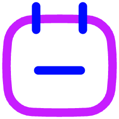 Calendar Subtract Icon from Flex Neon Set