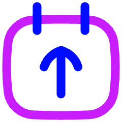 Calendar Upload Icon from Flex Neon Set